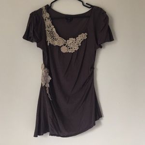 SALE Flouncy Gray Anthro Top